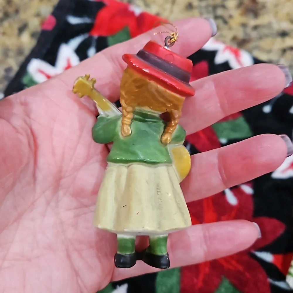 🎄Rare‎ BRADFORD JAPAN VINTAGE SET 5 HARD PLASTIC ORNAMENTS 1970S